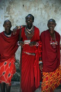 Weitere Einwohner Kenias: die Masai