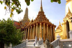 Die Tempelanlage Wat Pho bei Bangkok in Thailand
